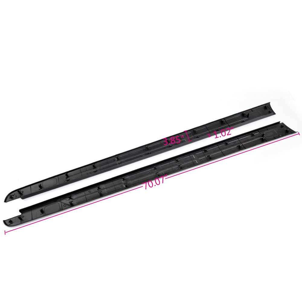 2Pcs Left +Right Bed Cap Molding Rail Protector Cover Replacement for Toyota Tundra 2014-2016 5.5 Ft Bed Tailgate Cap Top Molding Protector Bed-Exterior Trim Panel 2015 Black - Image 3