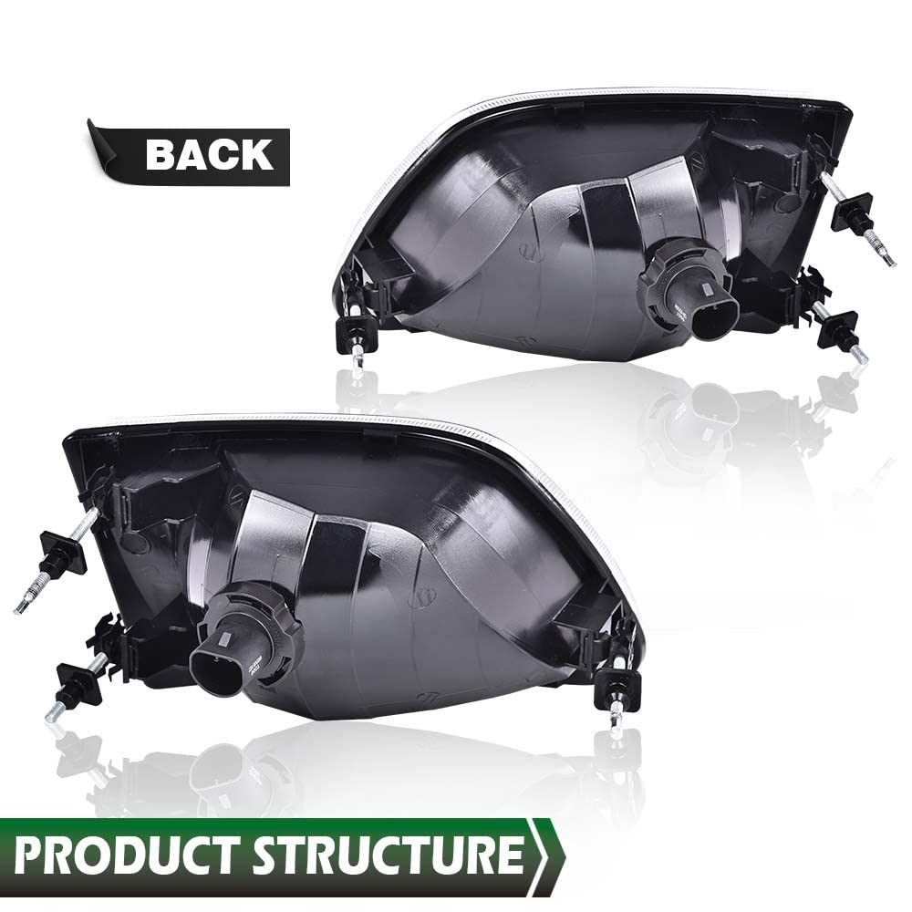 GRAND ORANGE Headlight Assembly Compatible with Ford F150 97-03 /Fit for Ford F250 97-99 /Fit for Ford Expedition 97-02 Driver & Passenger Side Clear Lens - Image 3