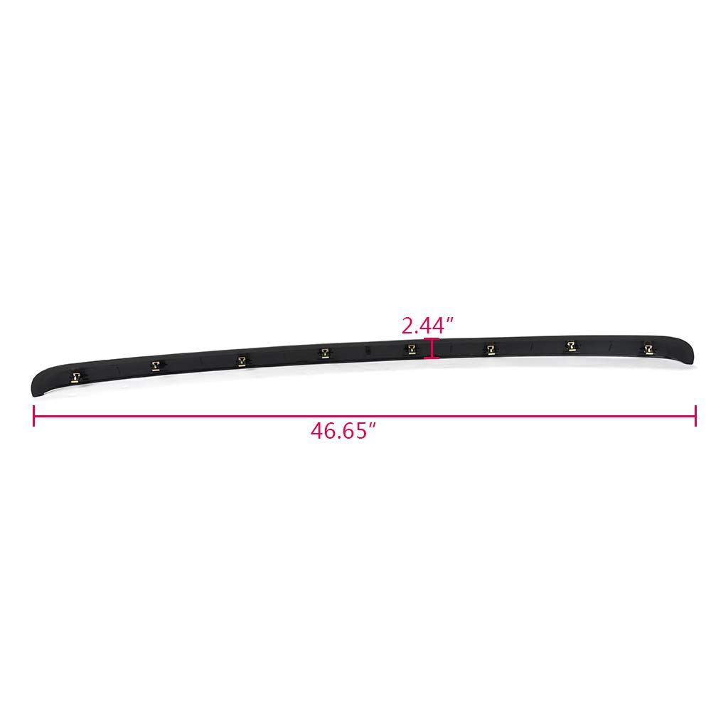 GRAND ORANGE Hood Molding Trim Moulding Black Compatible with GMC Sierra 1500 2500 2007-2013 Truck 10385157 GM1235110 - Image 3